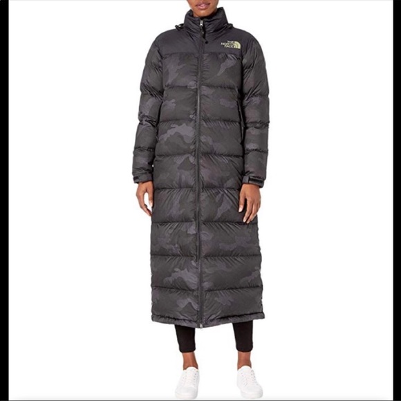 The North Face Nuptse Camo Long Jacket small - Picture 2 of 11